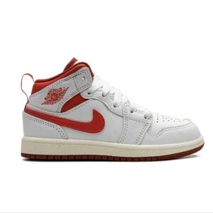 Air Jordan 1 Mid SE White Lobster Dune Red Sail Sneakers